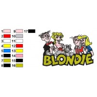 Blondie Embroidery Design 1